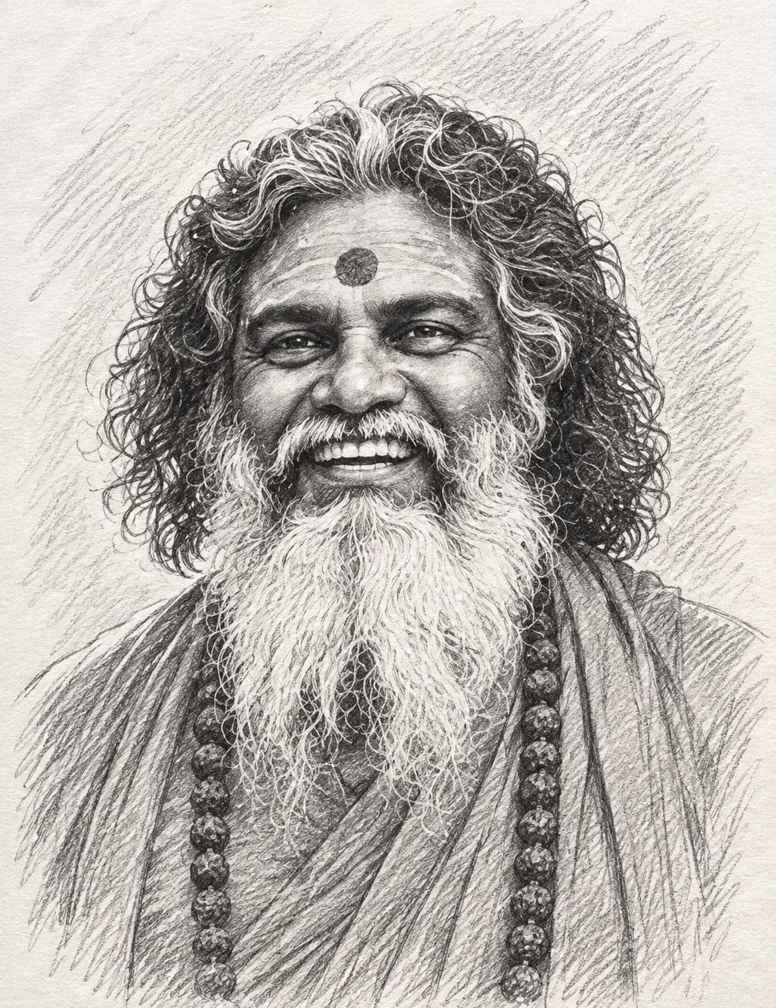 Portrait sketch of Sri Laxminarayana Swamy